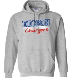 Sport Gray Hoodie (Edison K-8 School Design G)
