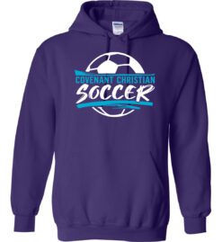 Purple Hoodie (Covenant Christian Soccer Design A)
