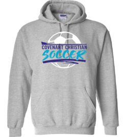 Sport Gray Hoodie (Covenant Christian Soccer Design A)
