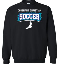 Black Crewneck Sweatshirt (Covenant Christian Soccer Design B)