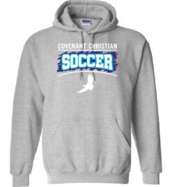 Sport Gray Hoodie (Covenant Christian Soccer Design B)