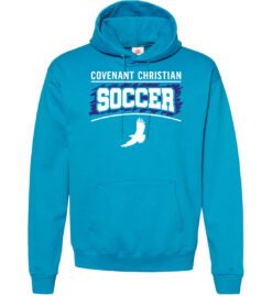Teal Hoodie (Covenant Christian Soccer Design B)