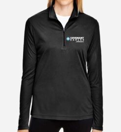 Women's Black Performance Quarter-Zip (Covenant Christian Athletics)