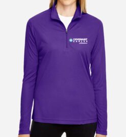 Women's Purple Performance Quarter-Zip (Covenant Christian Athletics)