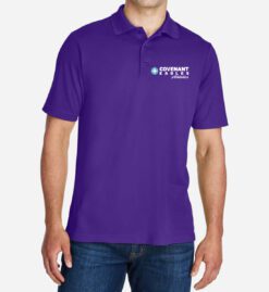 Men's Purple Performance Polo (Covenant Christian Athletics)