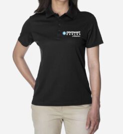Women's Black Performance Polo (Covenant Christian Athletics)