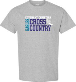 Sport Gray Short Sleeve T-Shirt (Covenant Christian Cross Country Design A)