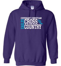 Purple Hoodie (Covenant Christian Cross Country Design A)