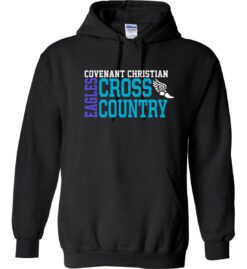 Black Hoodie (Covenant Christian Cross Country Design A)