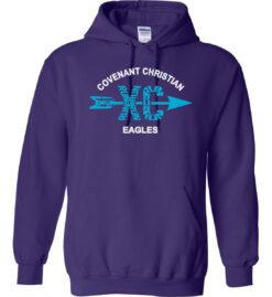 Purple Hoodie (Covenant Christian Cross Country Design B)