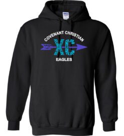 Black Hoodie (Covenant Christian Cross Country Design B)