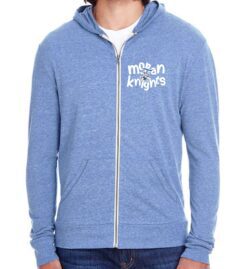 Navy Triblend Full-Zip Light Hoodie (Moran Elementary Design A)