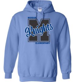 Carolina Blue Hoodie (Moran Elementary Design D)