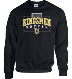 Black Crewneck Sweatshirt (Kingsmen Soccer Design F)