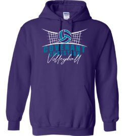 Purple Hoodie (Covenant Christian Volleyball Design A)