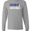 Sport Gray Long Sleeve T-Shirt (Covenant Christian Volleyball Design B)