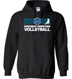 Black Hoodie (Covenant Christian Volleyball Design B)