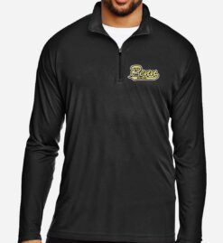 Black Performance Quarter-Zip (Kingsmen Bowling Design A)