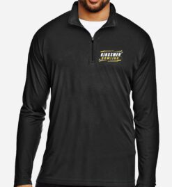 Black Performance Quarter-Zip (Kingsmen Bowling Design C)