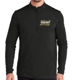 Black Performance Quarter-Zip with Pocket (Penn Bowling Design C)