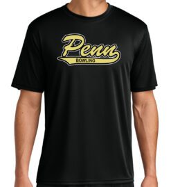 Black Short Sleeve Cooling Performance T-Shirt (Penn Bowling Design A)