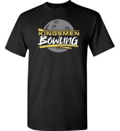 Black Short Sleeve T-Shirt (Kingsmen Bowling Design B)