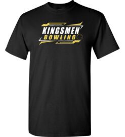 Black Short Sleeve T-Shirt (Kingsmen Bowling Design C)