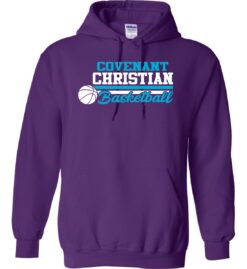 Purple Hoodie (Covenant Christian Basketball Design A)