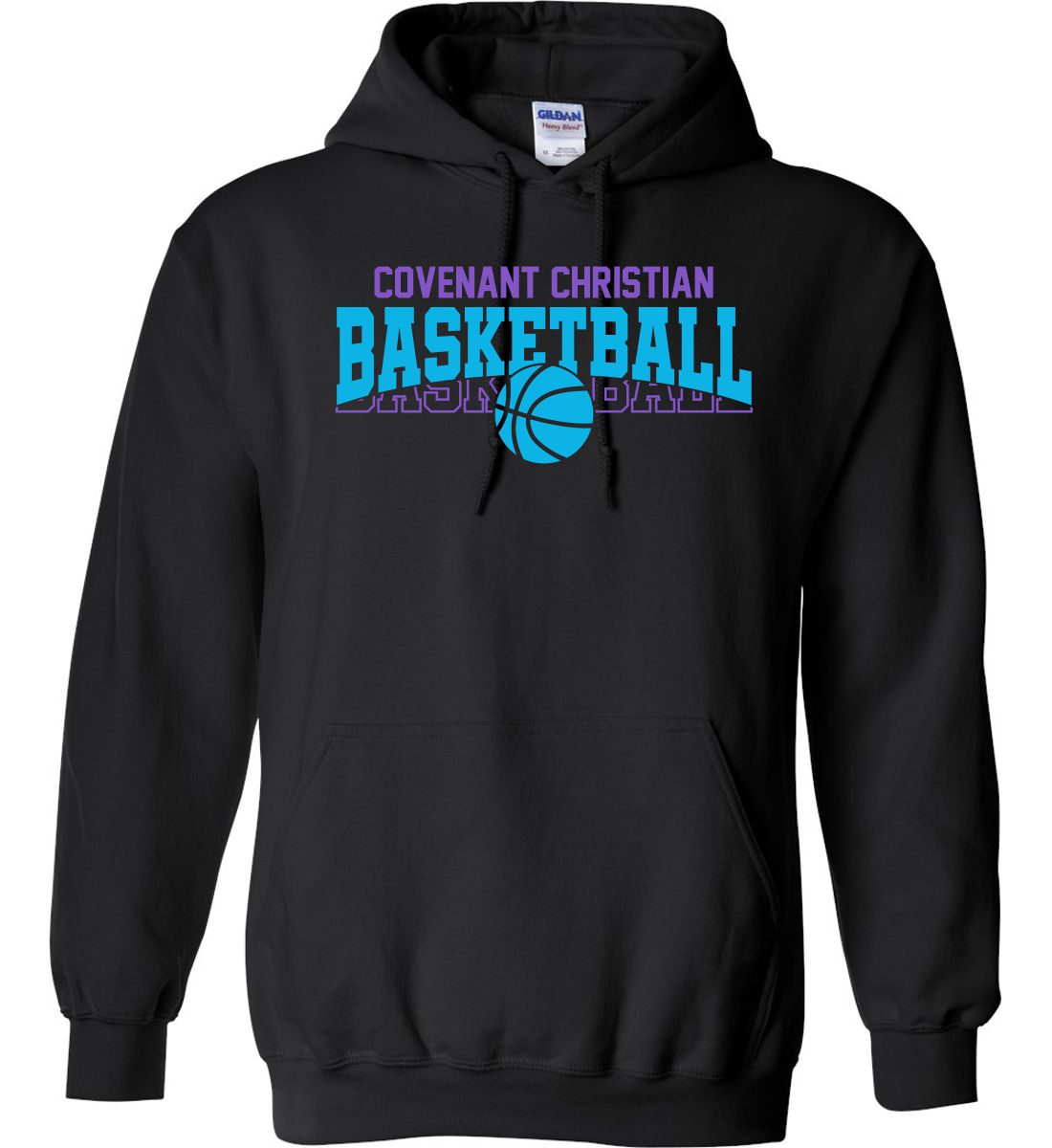 Black Hoodie (Covenant Christian Basketball Design B)