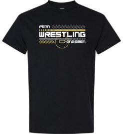 Black Short Sleeve T-Shirt (Kingsmen Wrestling Design C)