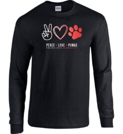Black Long Sleeve T-Shirt (Prairie Vista Spirit Wear Design C)