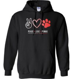 Black Hoodie (Prairie Vista Spirit Wear Design C)