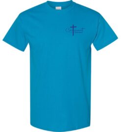 Sapphire Short Sleeve T-Shirt (Covenant Christian Schoolwide Pocket Design)
