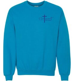 Sapphire Crewneck Sweatshirt (Covenant Christian Schoolwide Pocket Design)