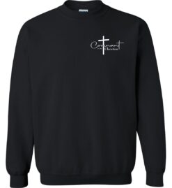 Black Crewneck Sweatshirt (Covenant Christian Schoolwide Pocket Design)