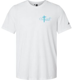 White Short Sleeve T-Shirt (Covenant Christian Schoolwide Pocket Design)