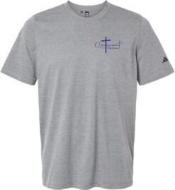 Medium Gray Short Sleeve T-Shirt (Covenant Christian Schoolwide Pocket Design)