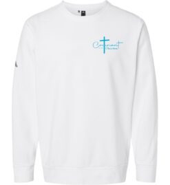 White Crewneck Sweatshirt (Covenant Christian Schoolwide Pocket Design)