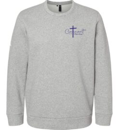 Gray Heather Crewneck Sweatshirt (Covenant Christian Schoolwide Pocket Design)