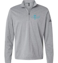 Gray Three Melange Quarter-Zip (Covenant Christian Schoolwide Pocket Design)