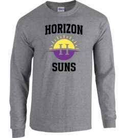 Graphite Heather Long Sleeve T-Shirt (Horizon Design D)