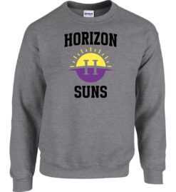 Graphite Heather Crewneck Sweatshirt (Horizon Design D)
