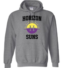 Graphite Heather Hoodie (Horizon Design D)