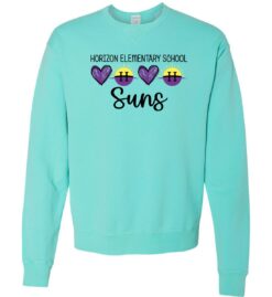 Mint Crewneck Sweatshirt (Horizon Design E)