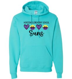 Scuba Blue Hoodie (Horizon Design E)