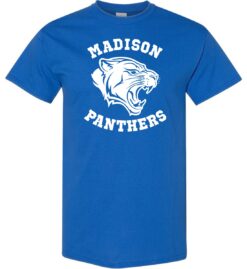 Royal Blue Short Sleeve T-Shirt (Madison Design A)
