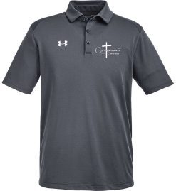 CS Grey Light Heather UA Polo (Covenant Christian Schoolwide)