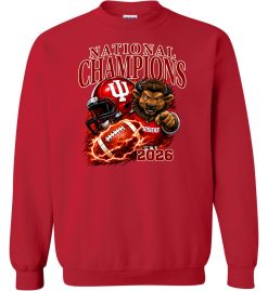 Red Unisex Heavy Blend™ Crewneck Sweatshirt (IU National Champions 'A')
