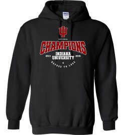 Black Unisex Heavy Blend™ Hooded Sweatshirt (IU National Champions 'B')