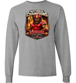 Sport Gray Unisex DryBlend® Long Sleeve T-Shirt (IU National Champions 'D')